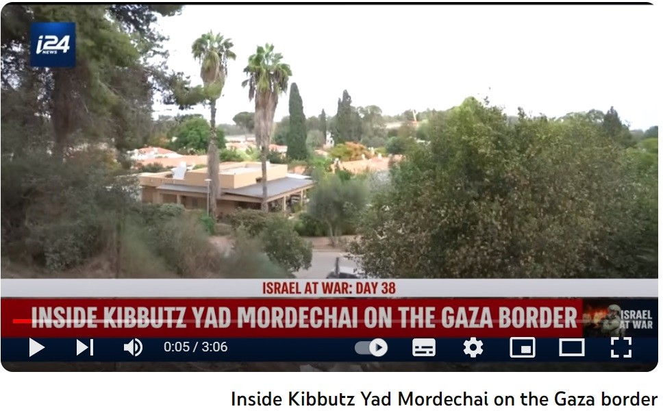 INSIDE KIBBUTZ YAD MORDECHAION THE GAZA BORDER